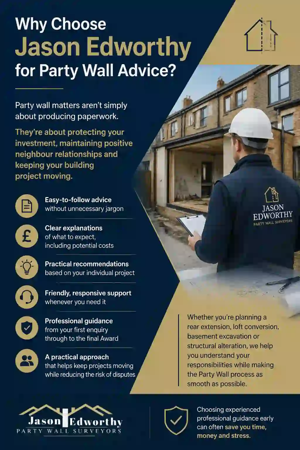 Why Choose Jason Edworthy for Party Wall Advice South Woodham Ferrers?
